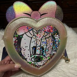NWT Disney Danielle Nicole Minnie Mouse Heart Shaped Crossbody